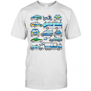 Awesome German Police Cars Policeman Germany Polizei Vehicles T-Shirt